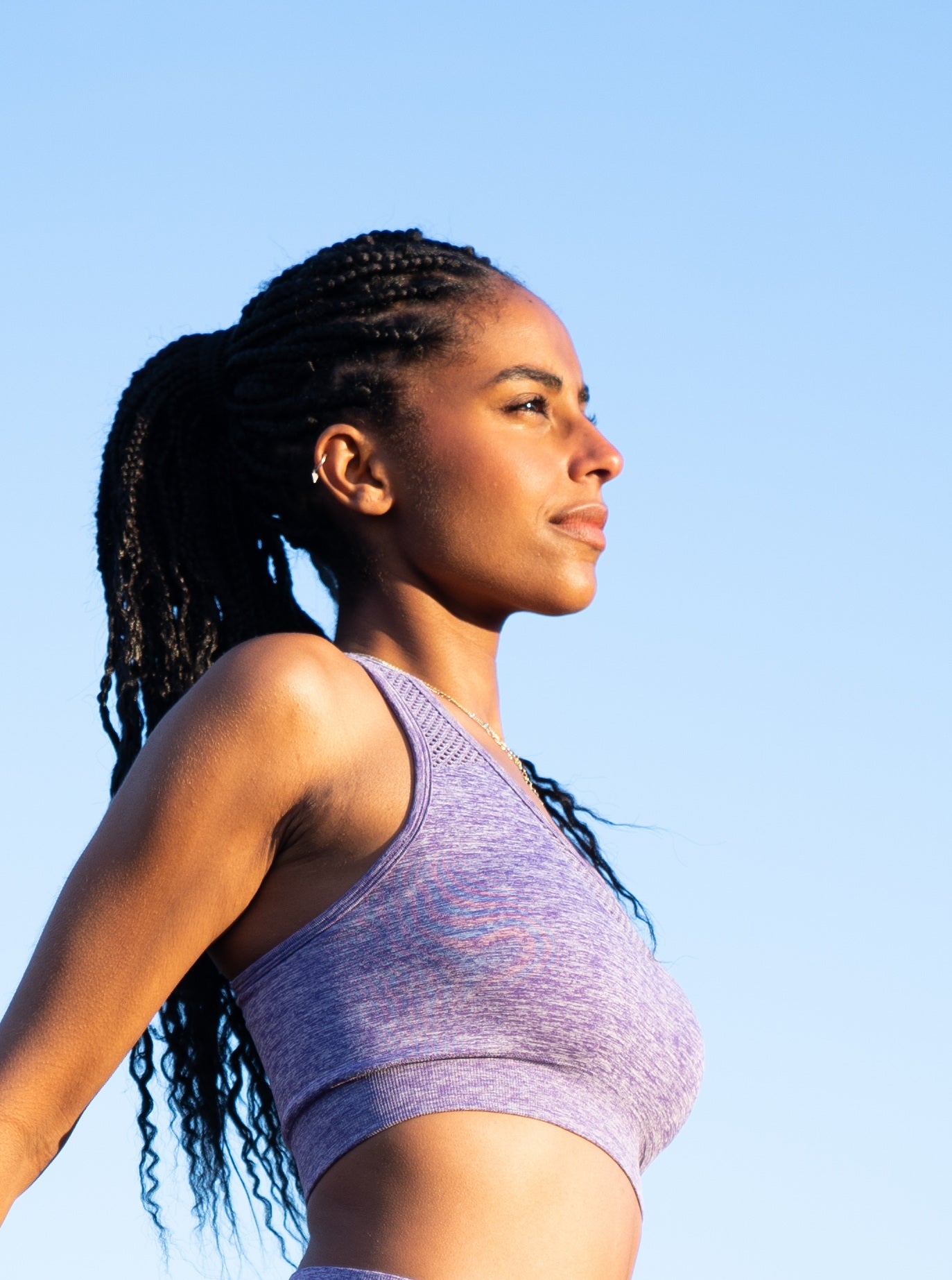 Seamless Crop Top Paars