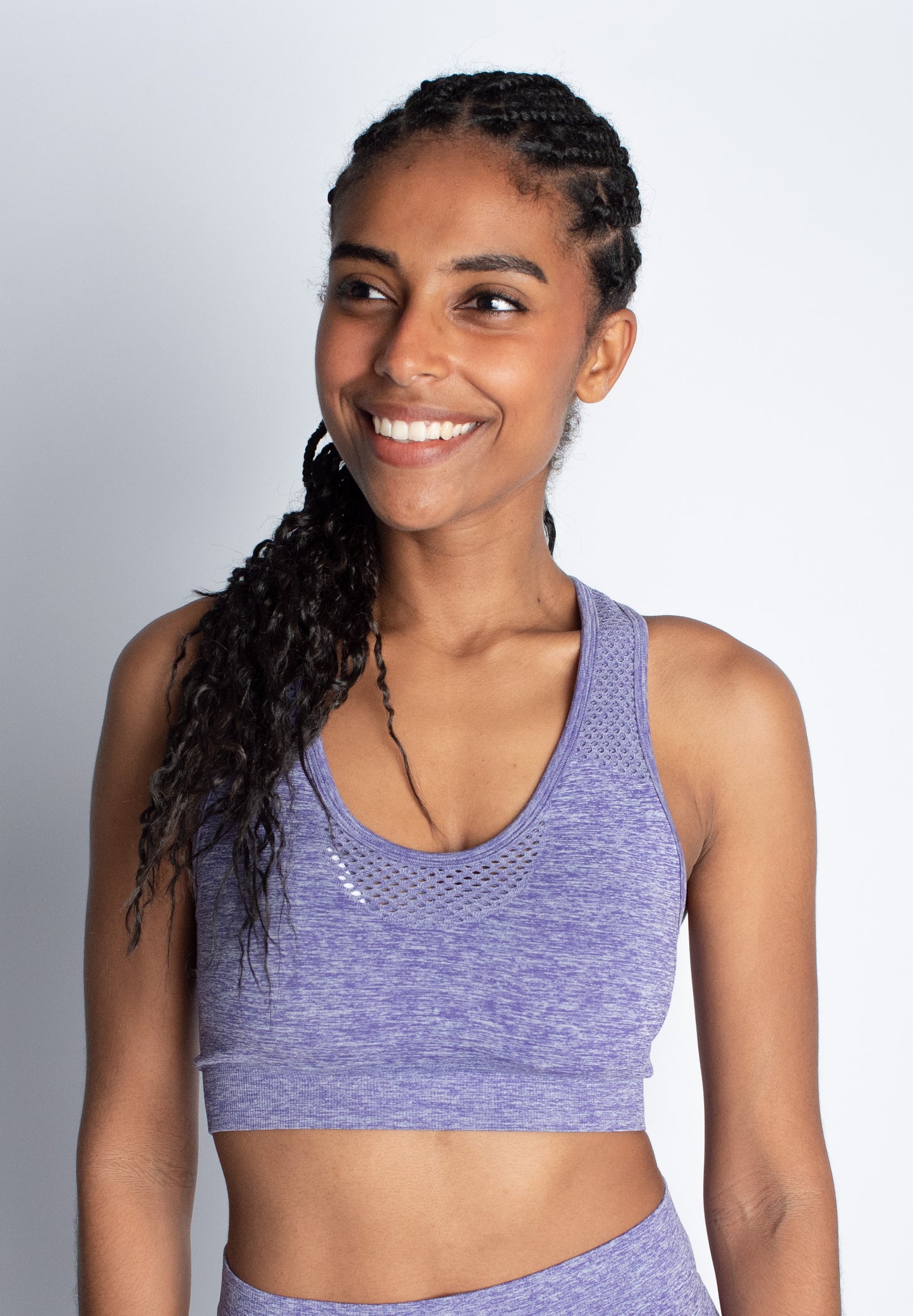 Seamless Crop Top Paars
