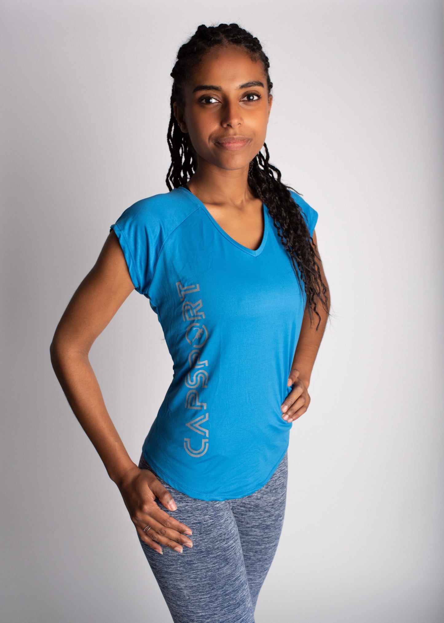 T-shirt met korte mouwen Blauw