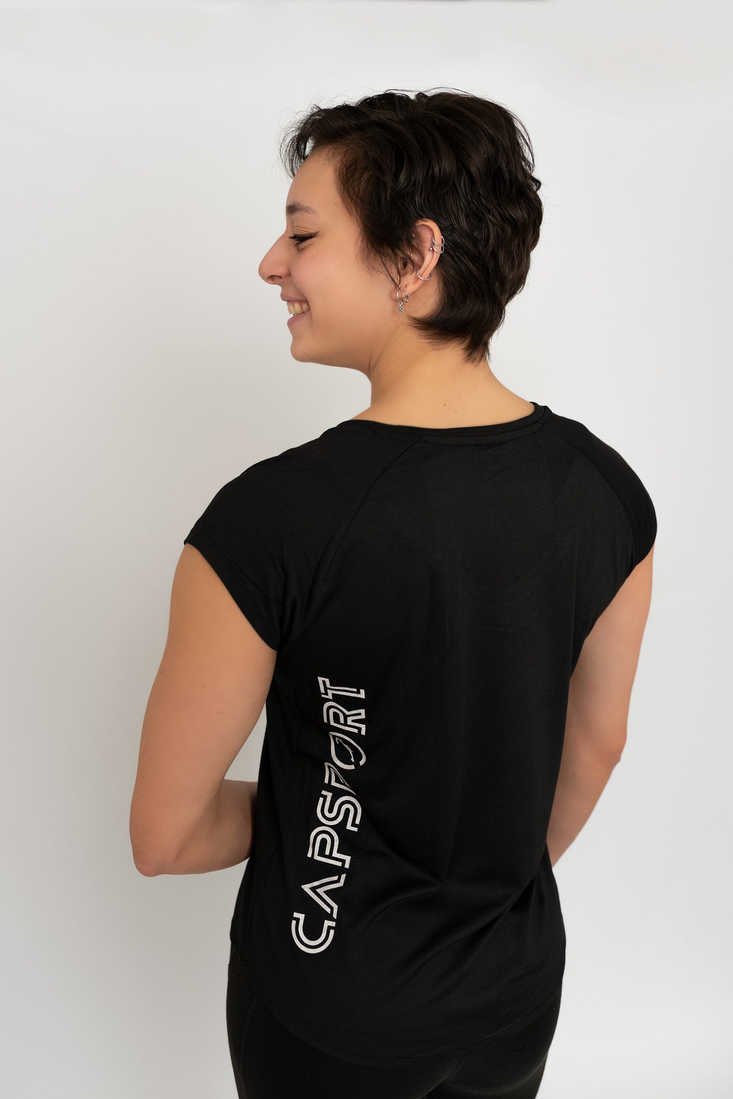 T-shirt met korte mouwen Zwart