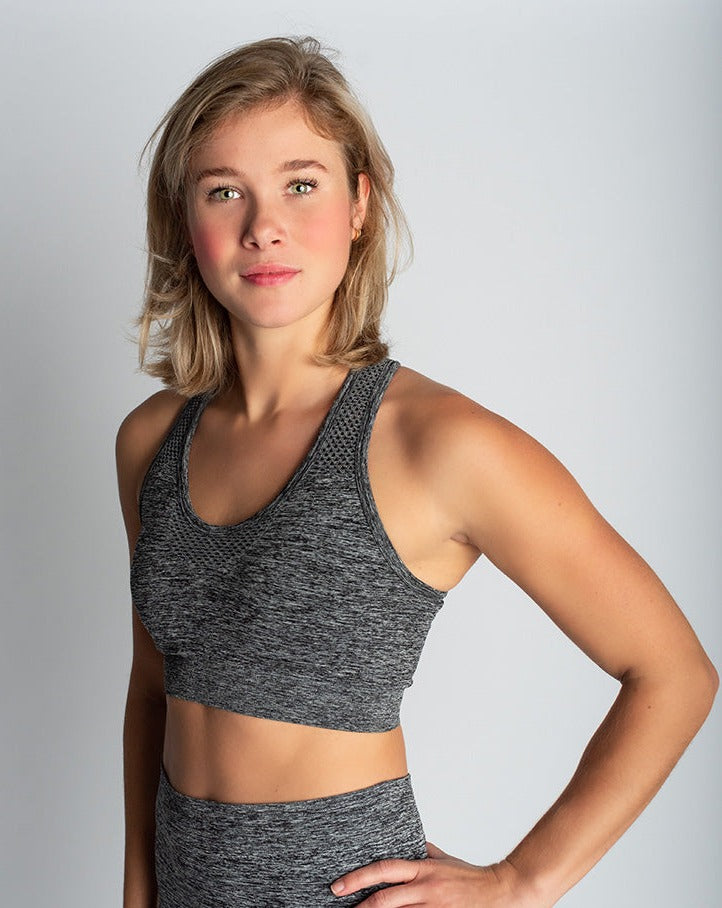 Seamless Crop Top Grijs
