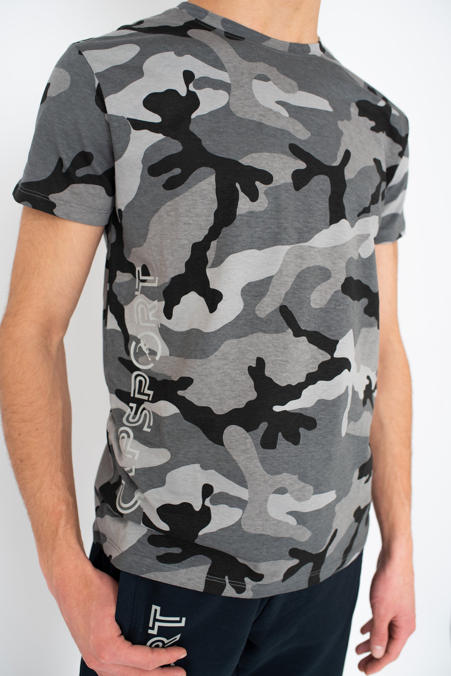 Shirt met korte mouw - Grey Camo