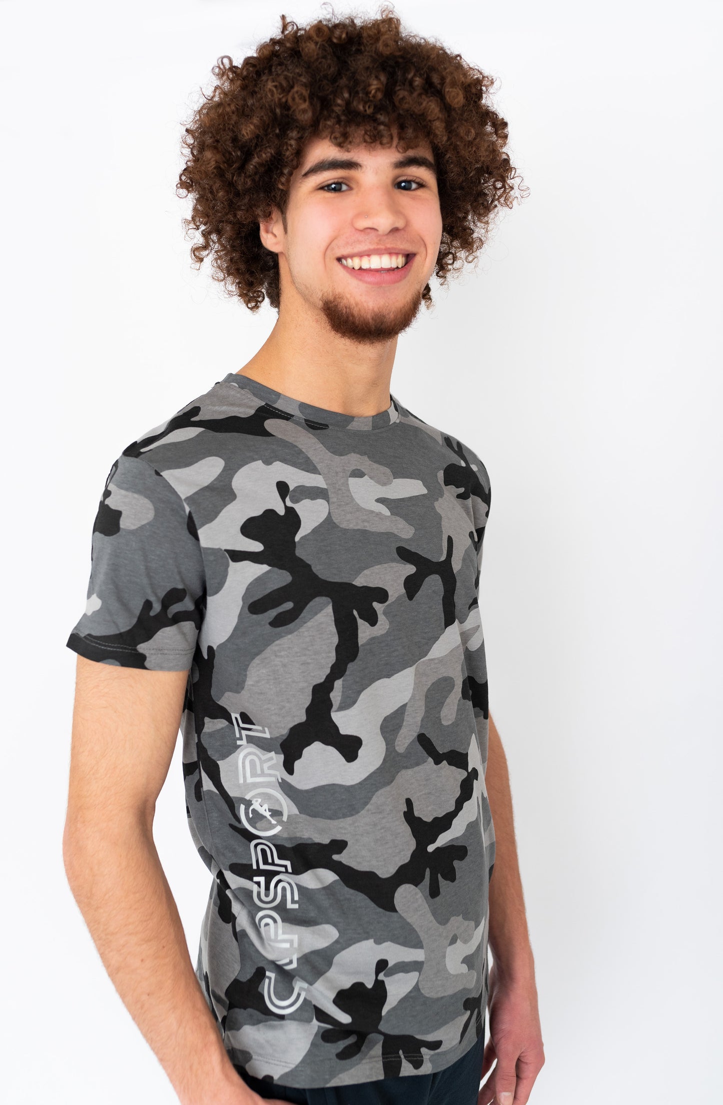 Shirt met korte mouw - Grey Camo