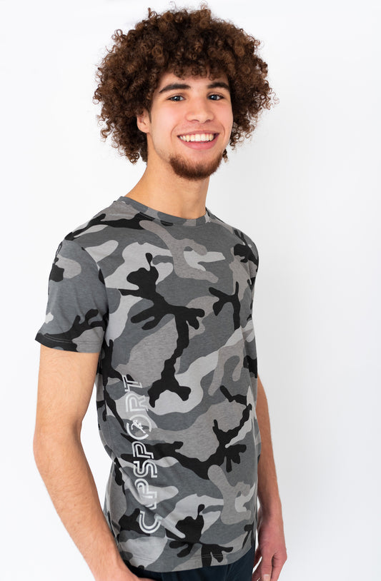 Shirt met korte mouw - Grey Camo