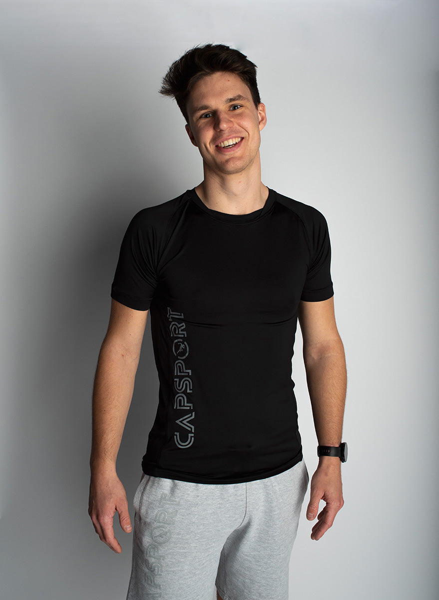 T-Shirt slim fit Zwart