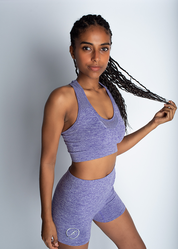 Seamless Crop Top Paars